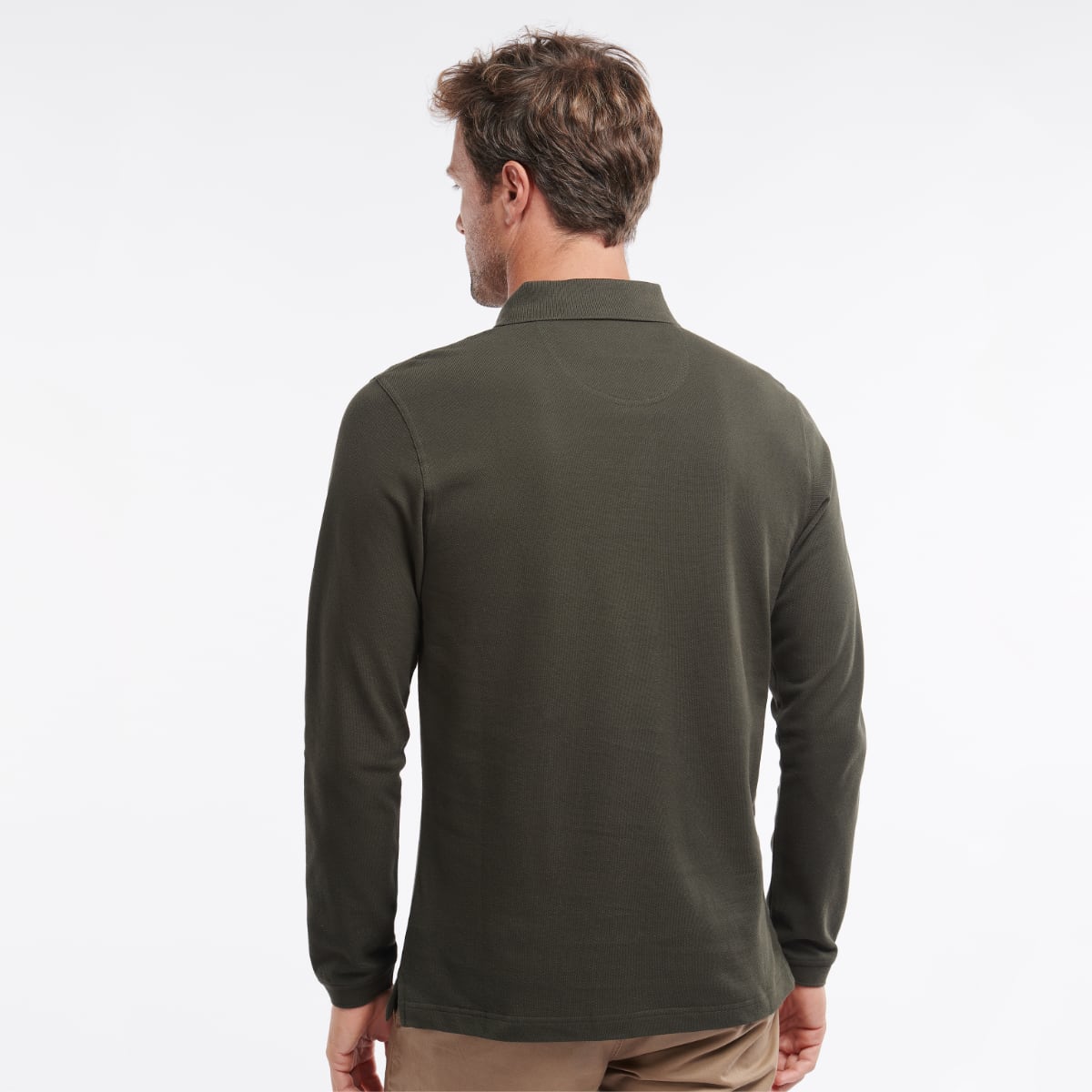 Barbour Long Sleeve Men's  Polo | Forest