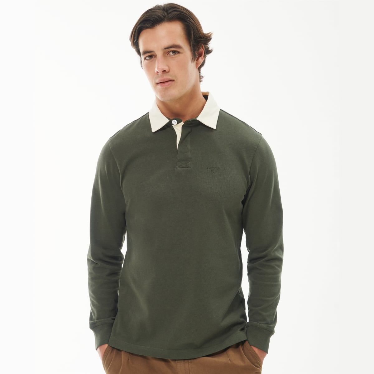 Barbour Howtown Men's Rugby Shirt | Olive