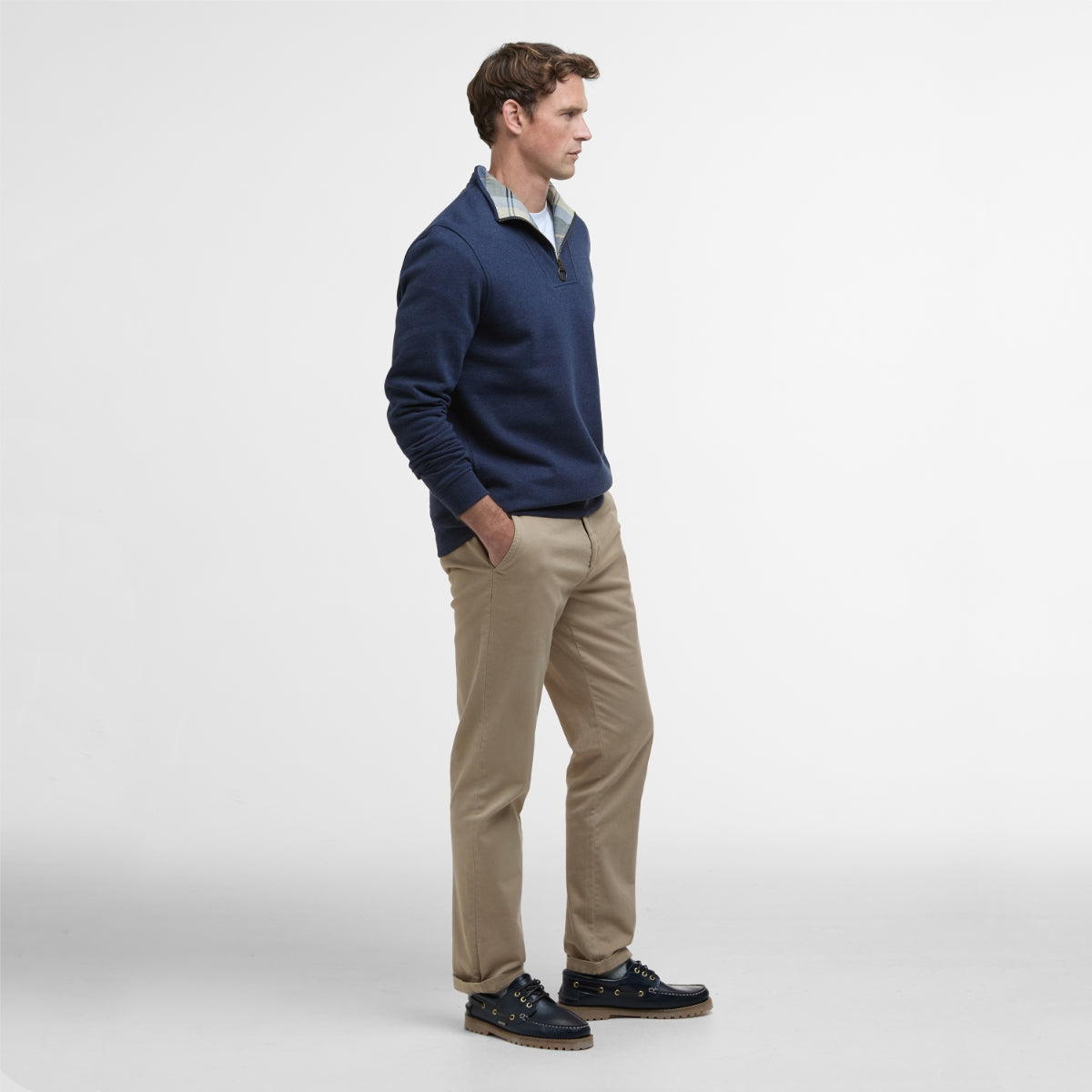 Barbour Nelson Half-Zip Men's Sweatshirt | Navy Marl