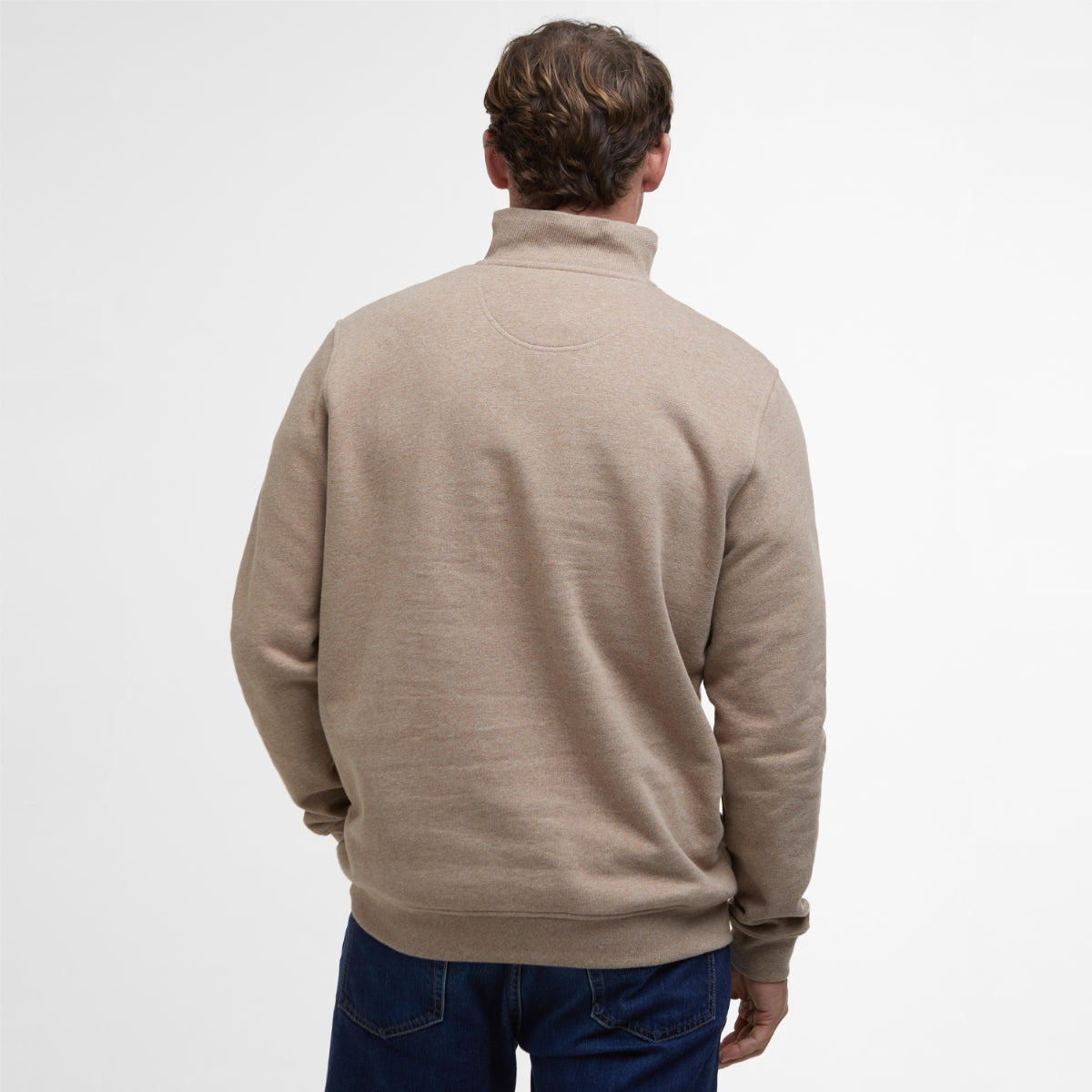 Barbour Nelson Half-Zip Men's Sweatshirt | Stone Marl