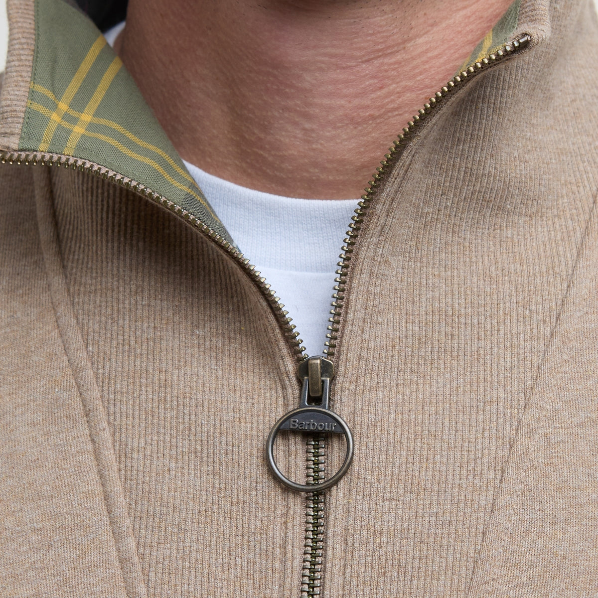 Barbour Nelson Half-Zip Men's Sweatshirt | Stone Marl