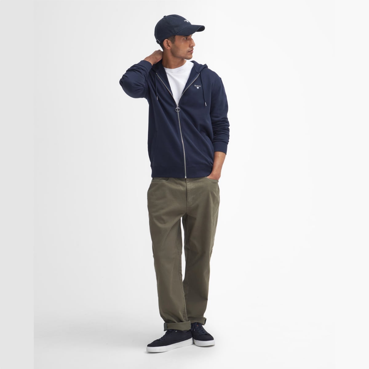 Barbour Beckhill Hoodie Men's Sweatshirt | Navy