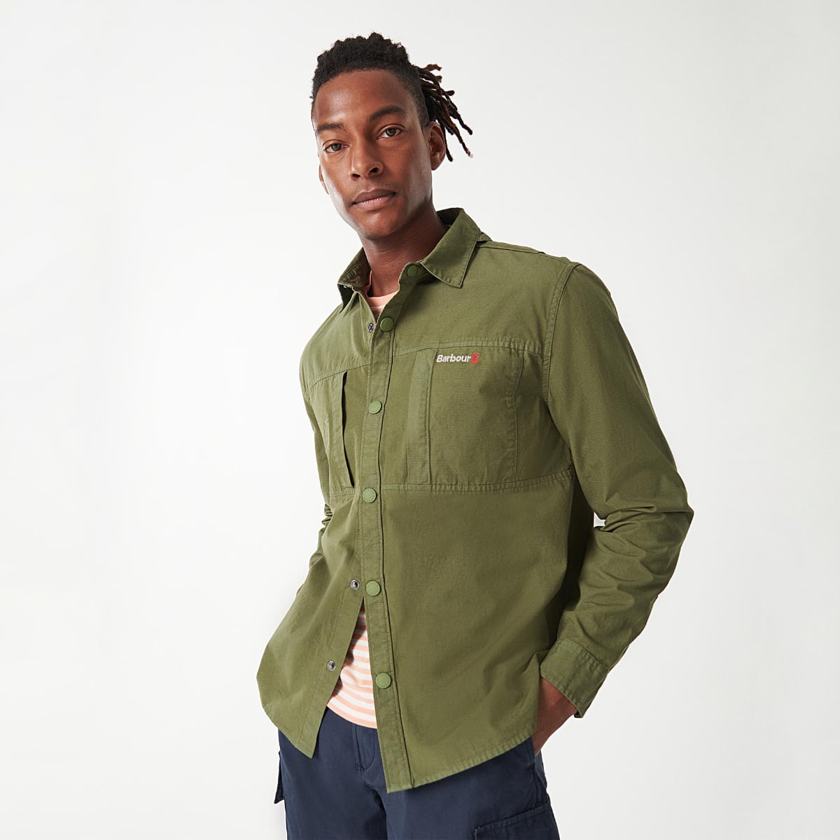 Mens hot sale olive overshirt