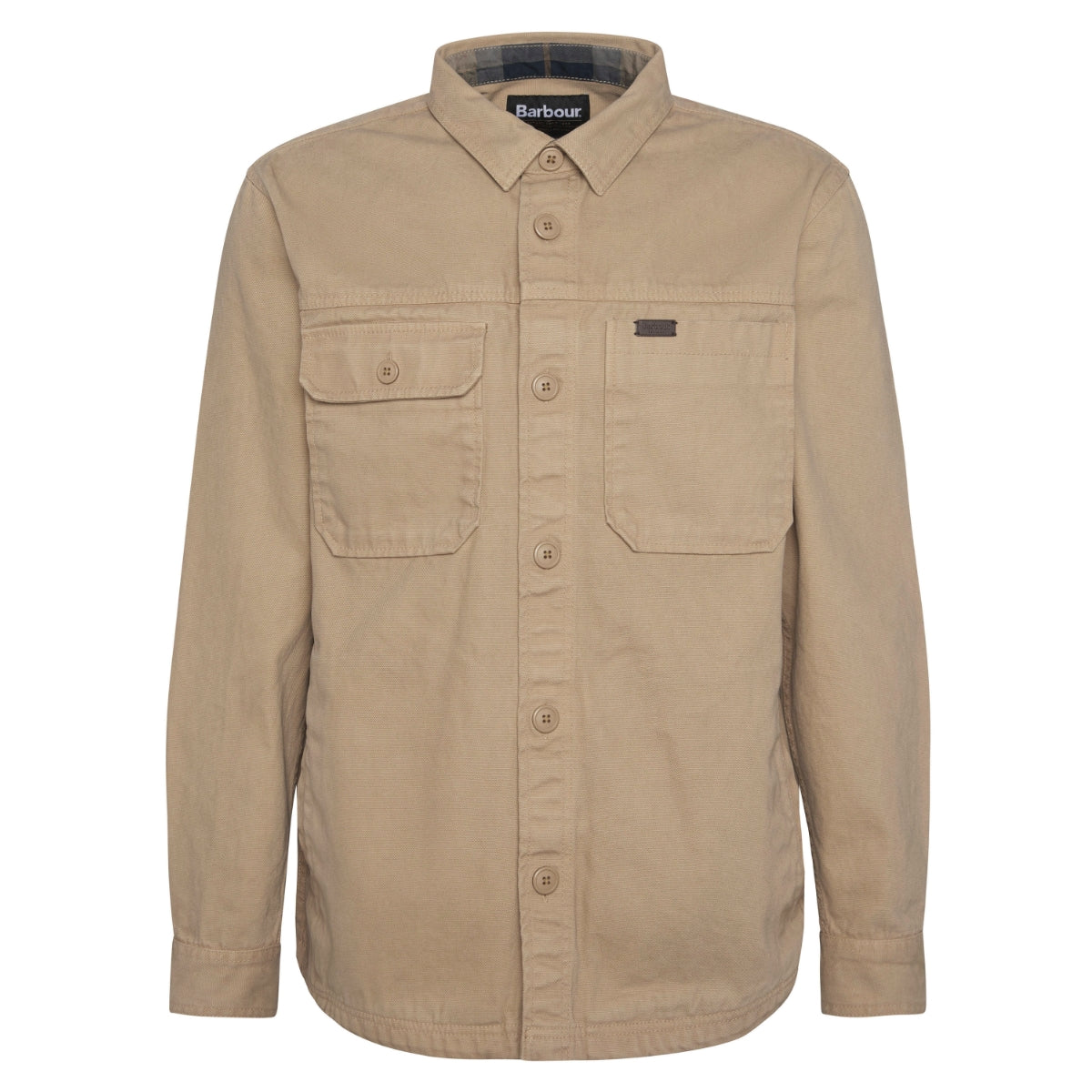 Barbour Lingfield Canvas Men's Overshirt | Dark Stone