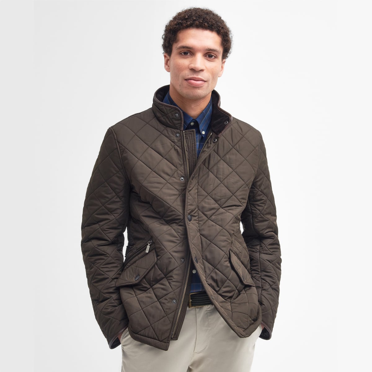 Barbour Powell Quilted Men's Jacket | Olive