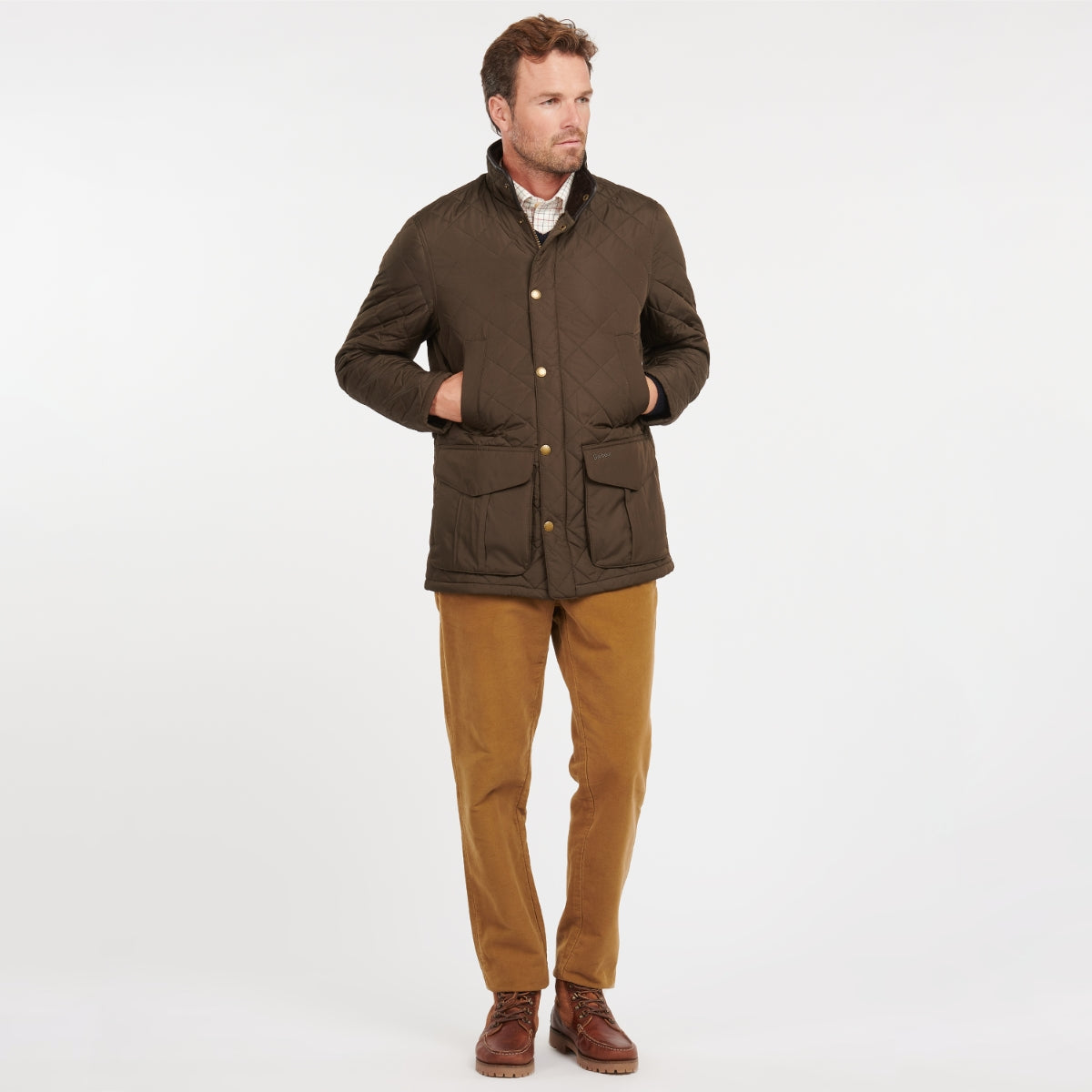 Barbour Devon Quilted Men's Jacket | Olive