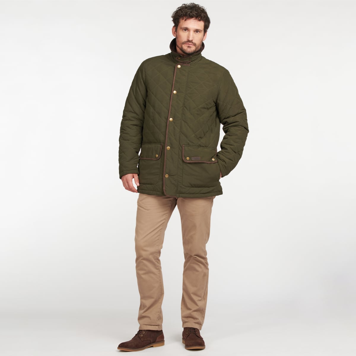 Barbour Waterproof Burton Quilted Men s Jacket Dark Olive