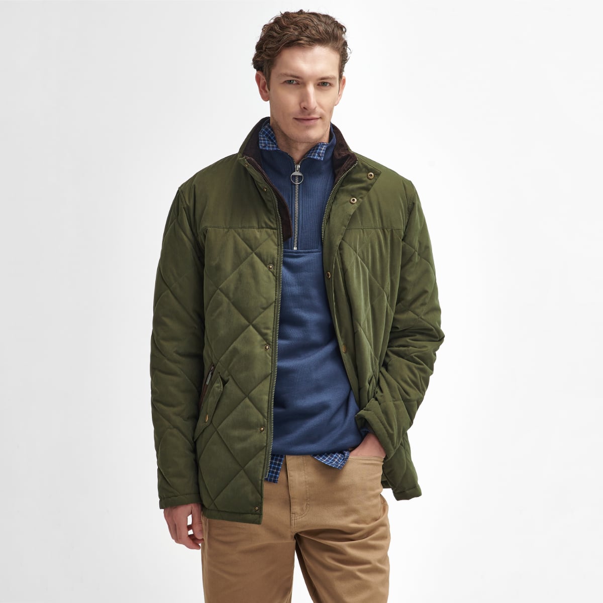 Barbour Elter Quilted Men's Jacket | Olive