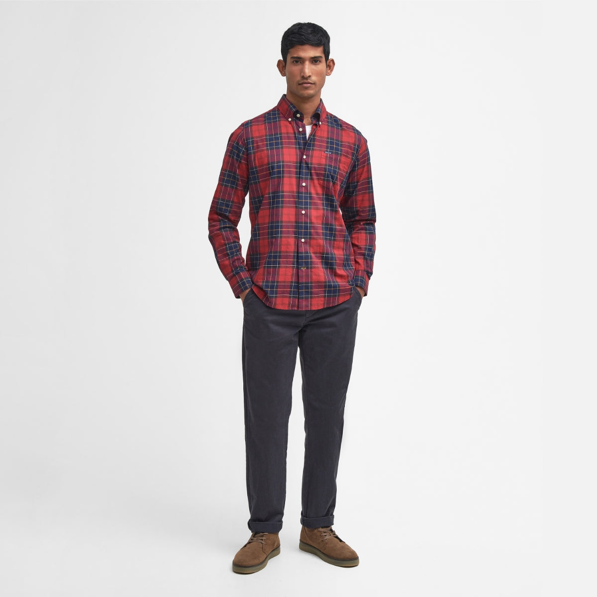 Barbour Wetheram Tailored Fit Men's Shirt | Red