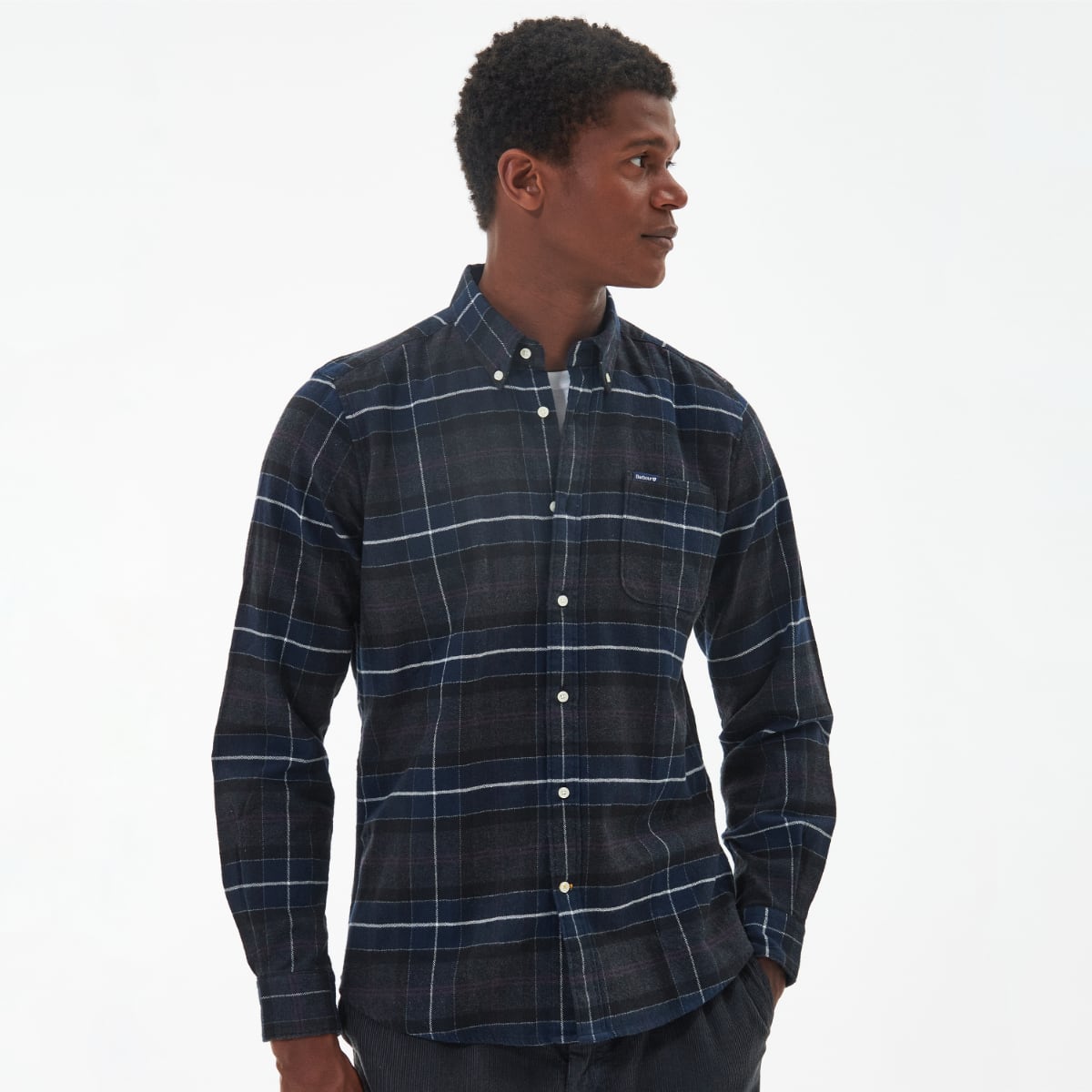 Barbour Kyeloch Tailored Fit Men's Shirt | Black Slate