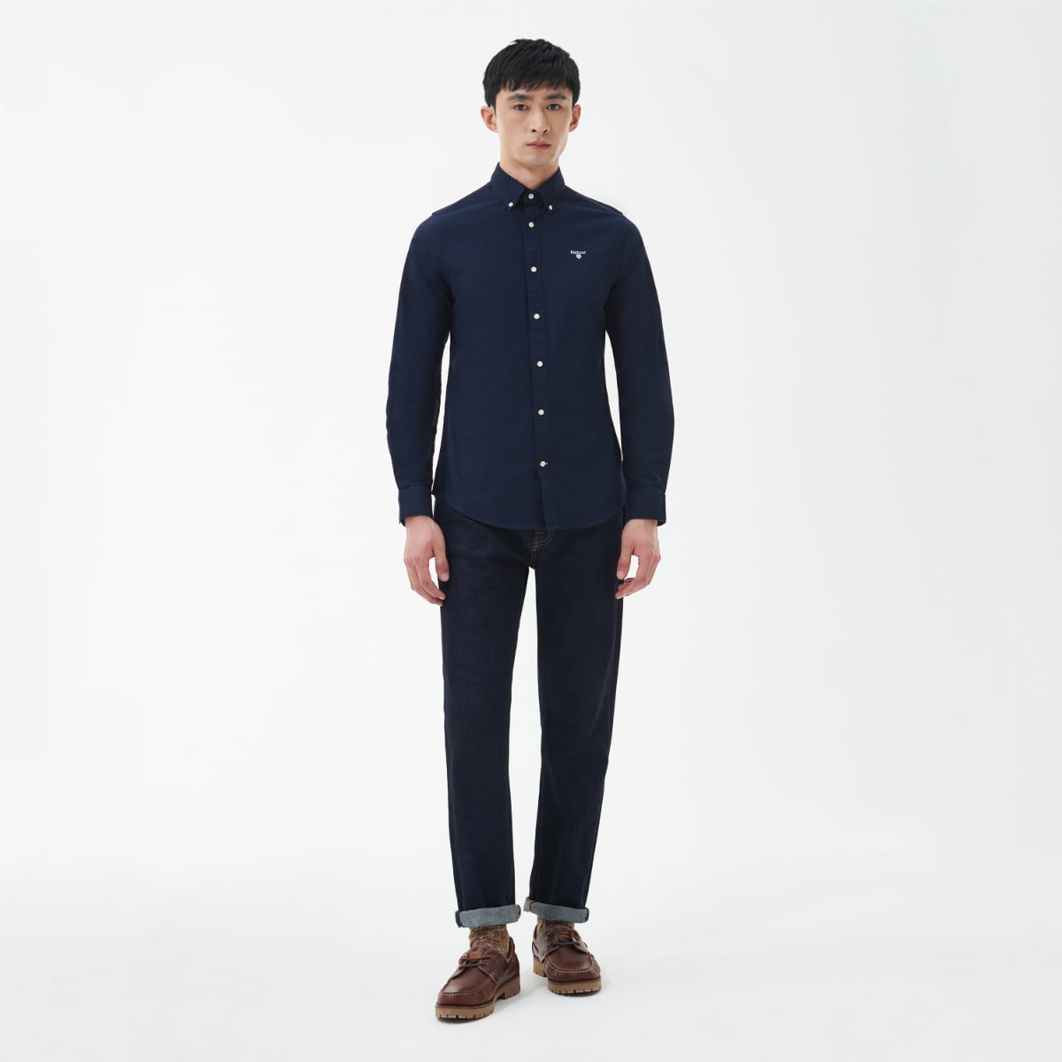 Navy barbour deals shirt