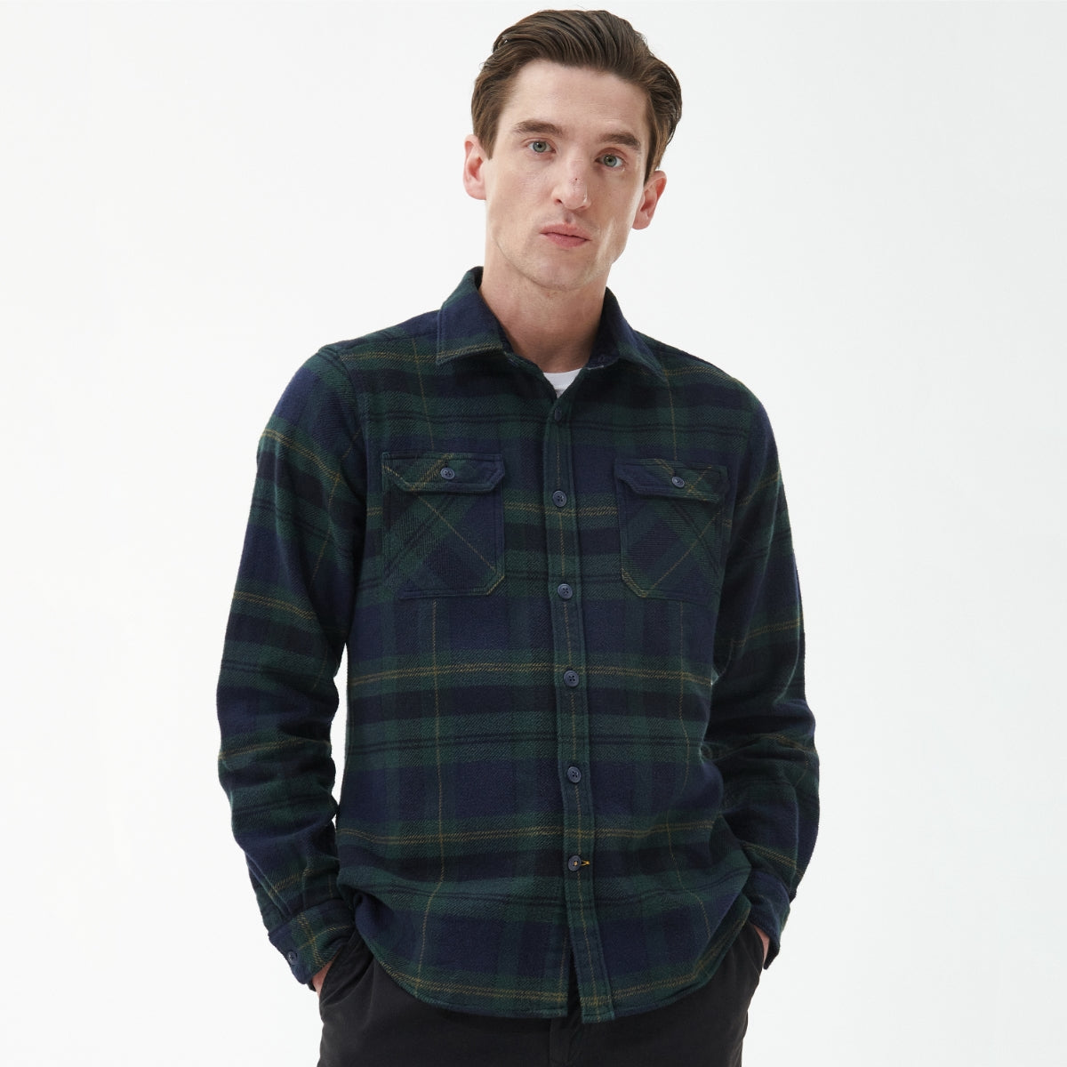 Barbour Snowcap Tailored Fit Men's Shirt | Navy