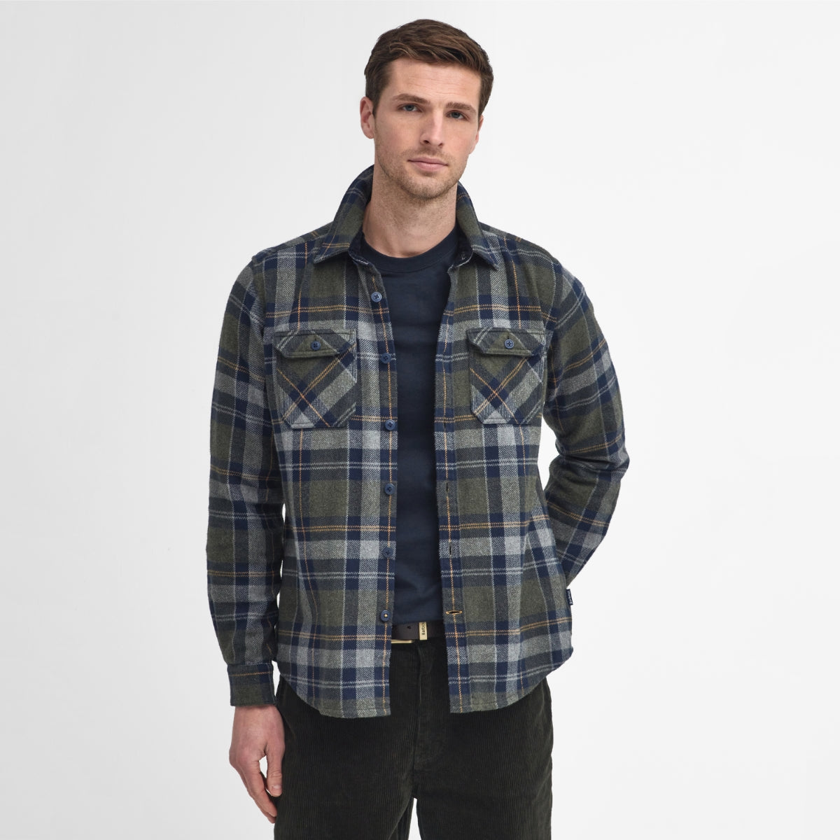 Barbour Snowcap Tailored Fit Men's Shirt | Olive Marl