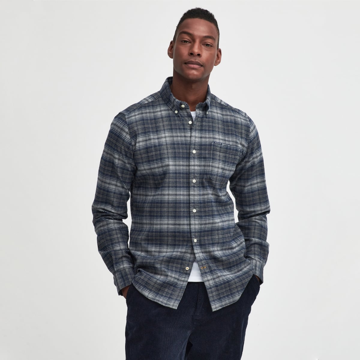 Barbour Forestfield Tailored Fit Men's Shirt | Grey Marl