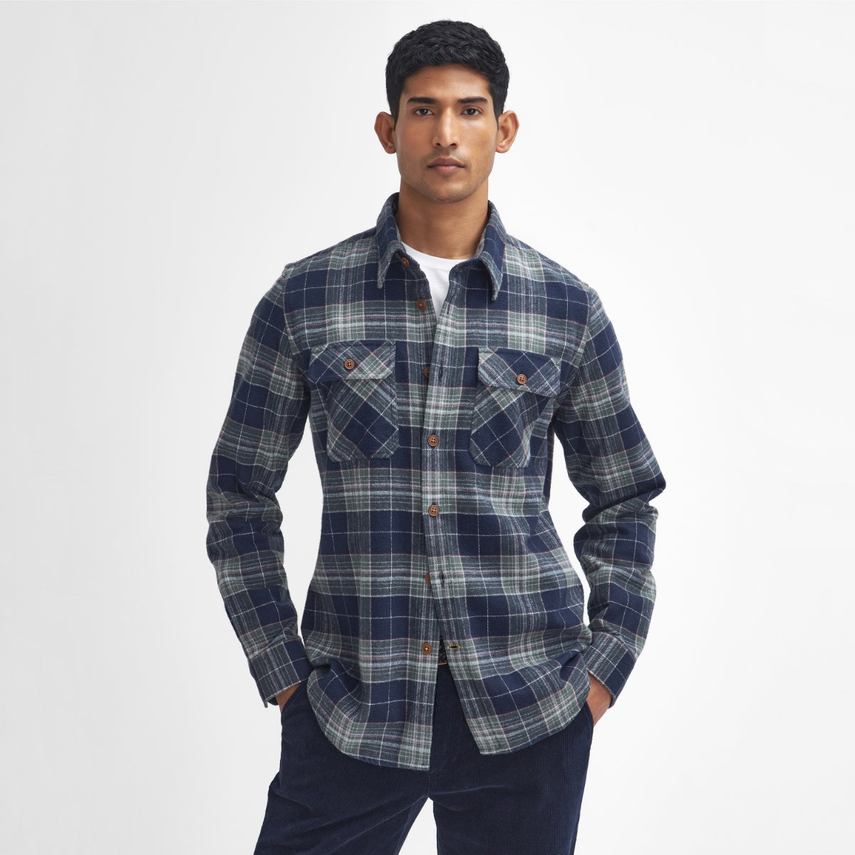 Barbour Allenhill Tailored Fit Men's Shirt | Navy