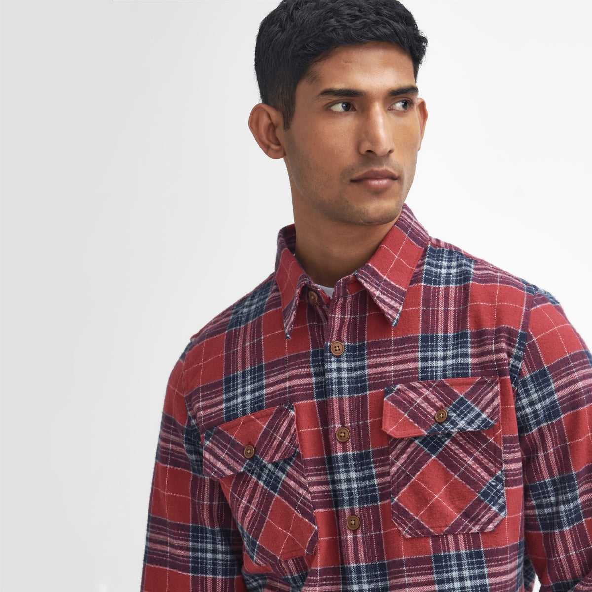 Barbour Allenhill Tailored Fit Men's Shirt | Highland Red