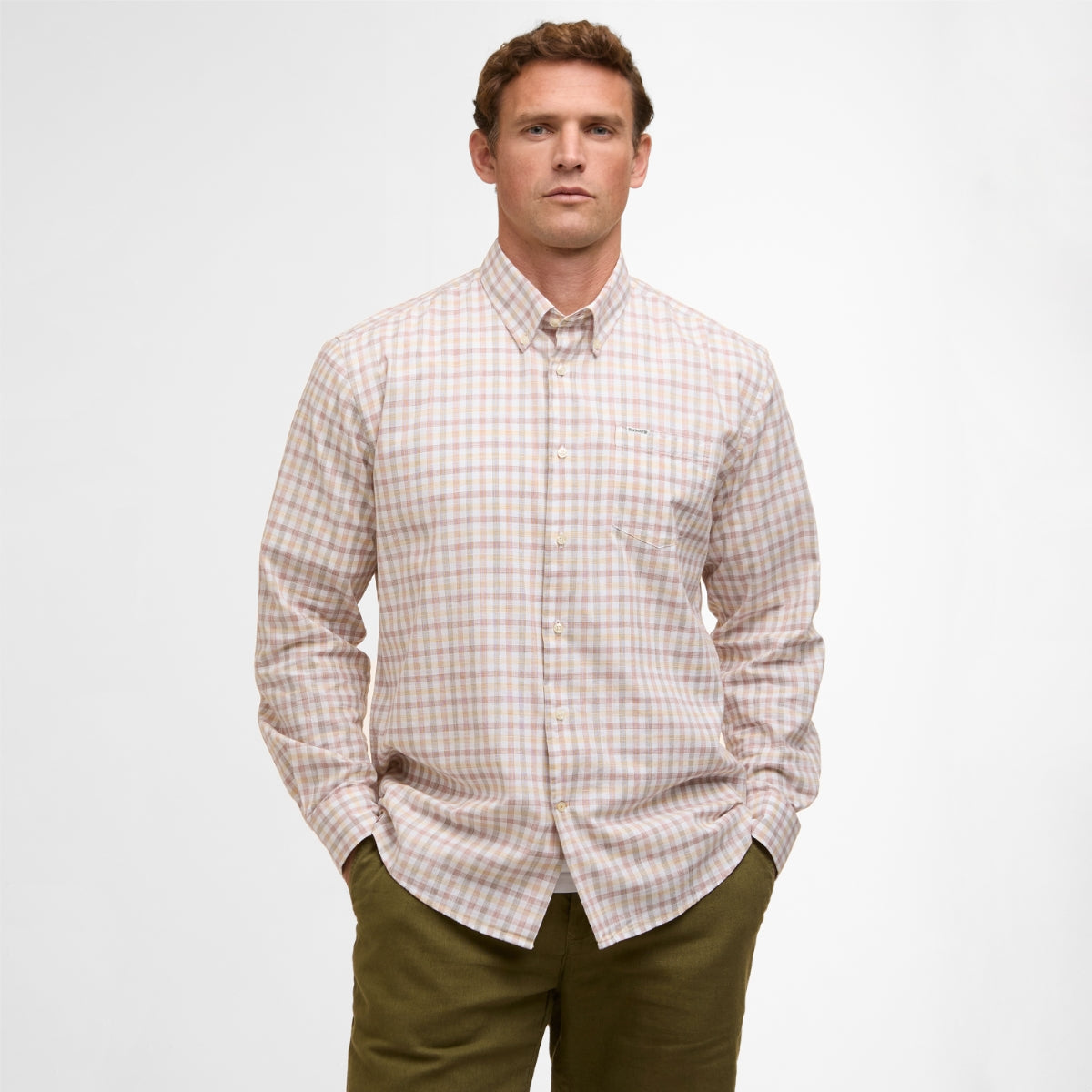 Barbour Ravenfield Regular Fit Men's Shirt | Rust