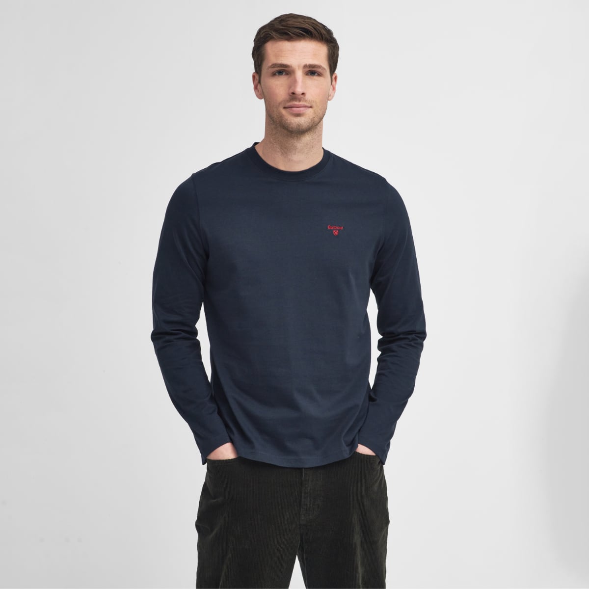 Barbour Men's LONG SLEEVE Sports T-Shirt | Navy