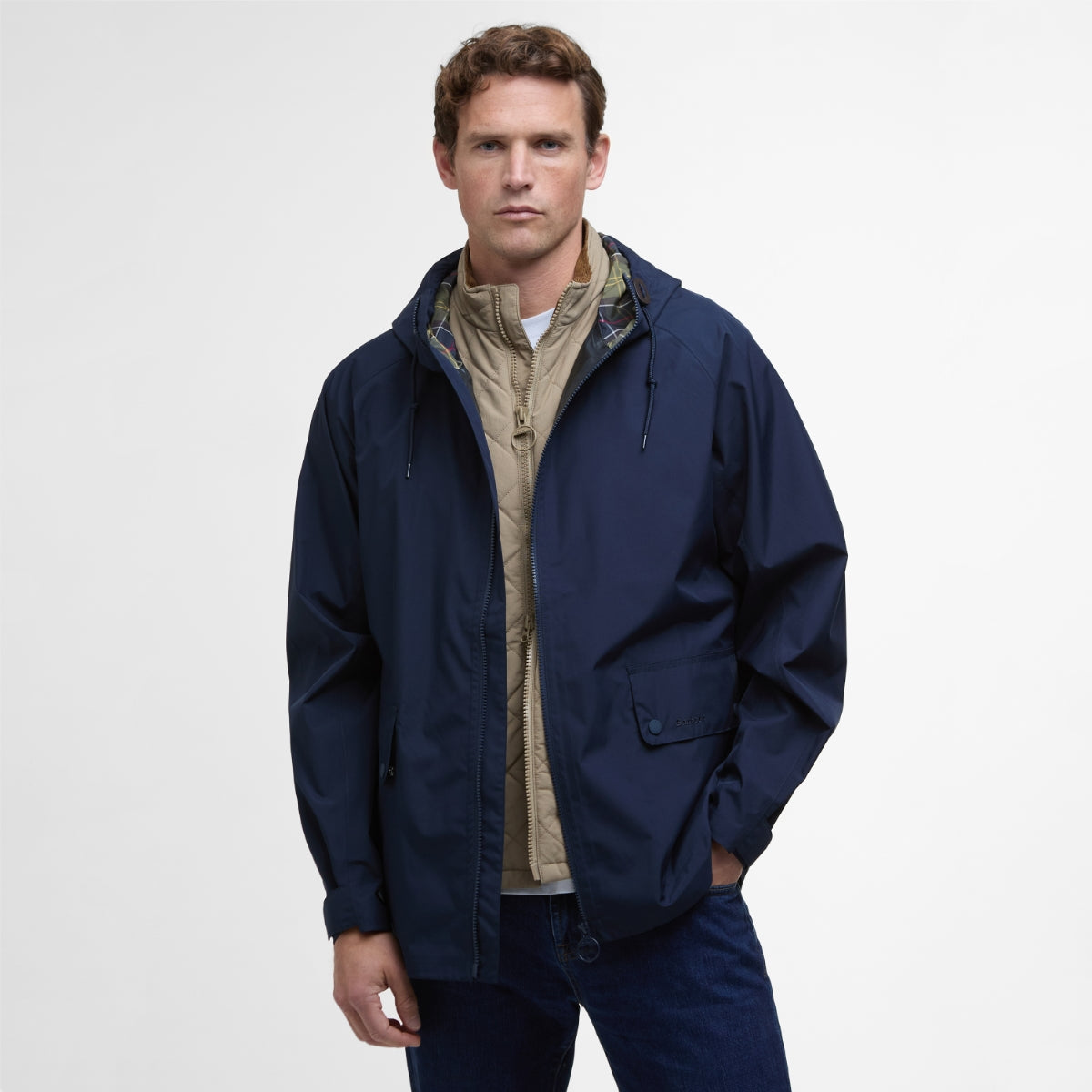 Barbour Trover Waterproof Men's Jacket | Navy