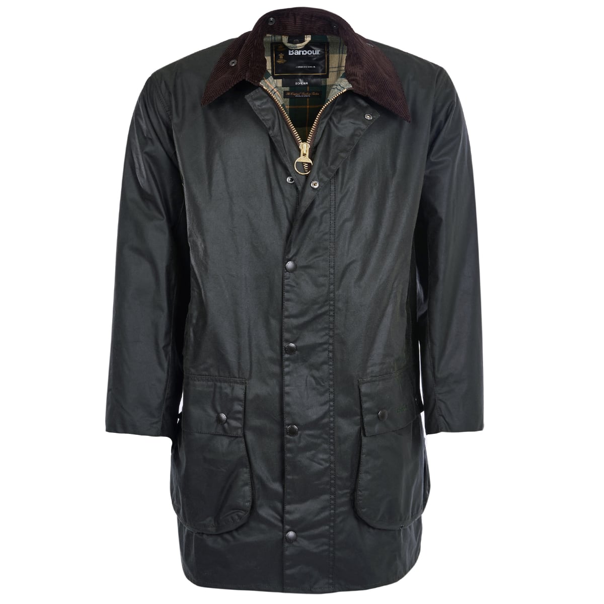 Barbour Border Men's Waxed Jacket | Sage