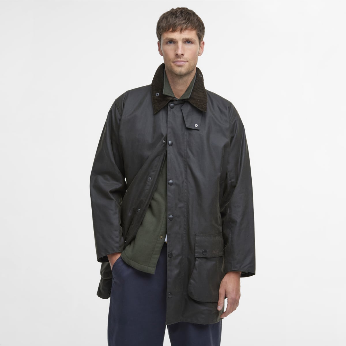 Barbour Classic Northumbria Men's Waxed Jacket | Olive