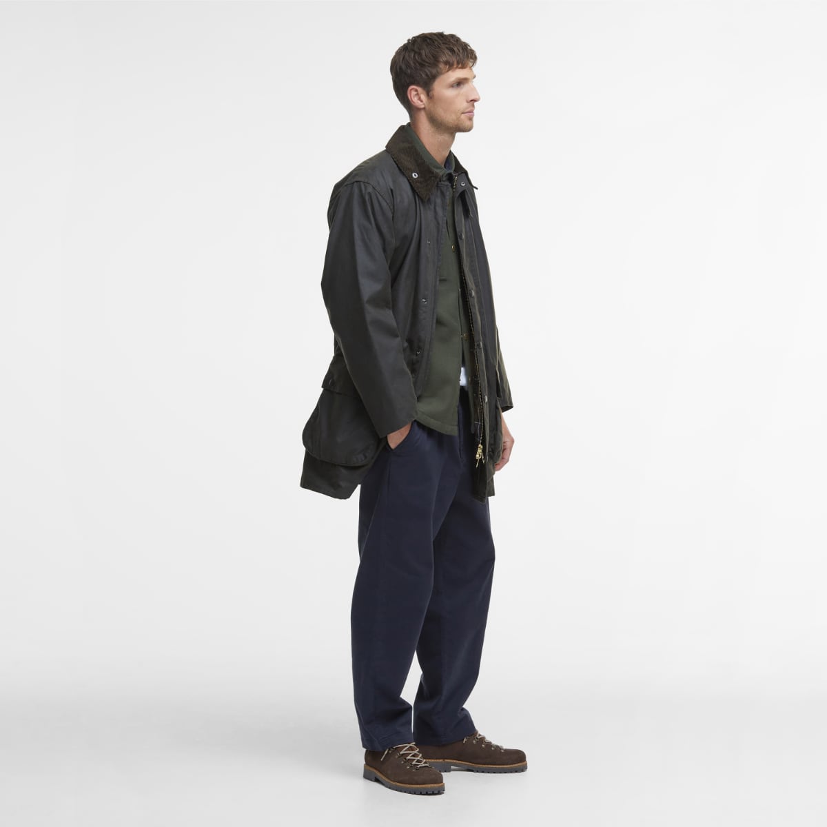 Barbour Classic Northumbria Men's Waxed Jacket | Olive