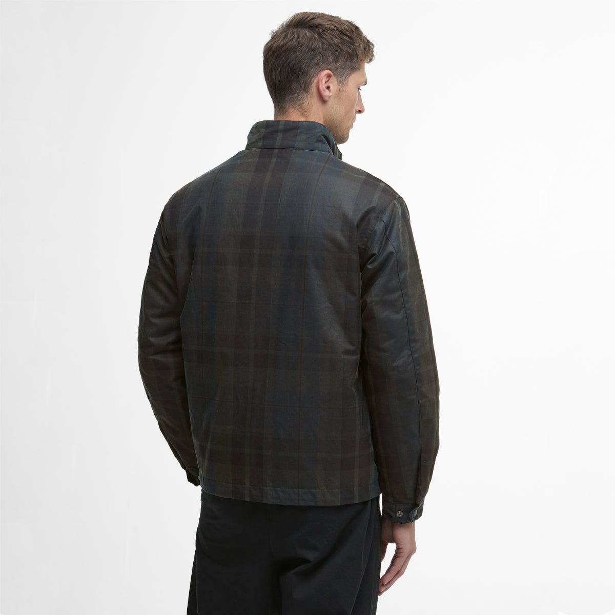 Barbour Check Harrington Men's Waxed Jacket | Dundee Tartan