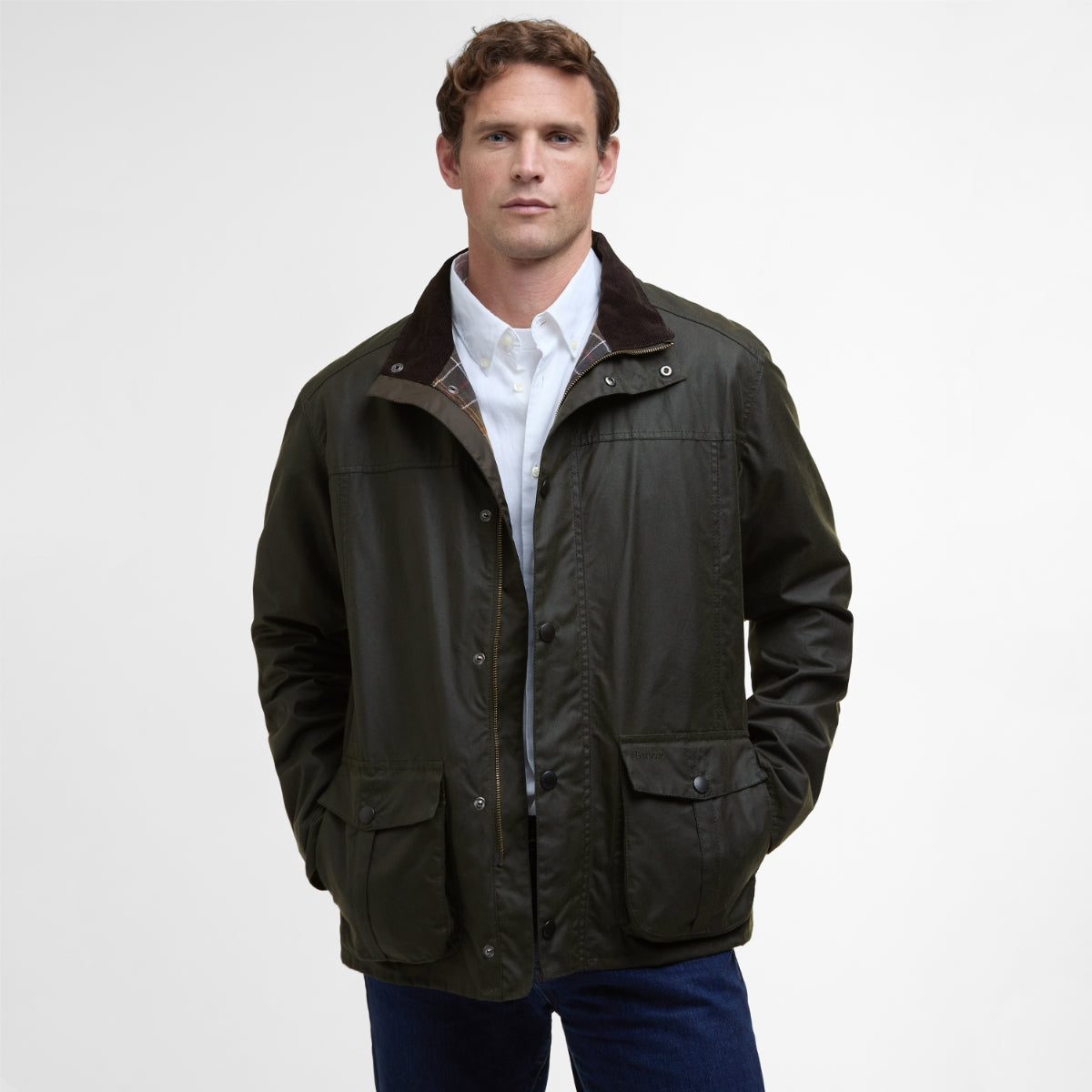 Barbour Sander Men's Waxed Jacket | Fern