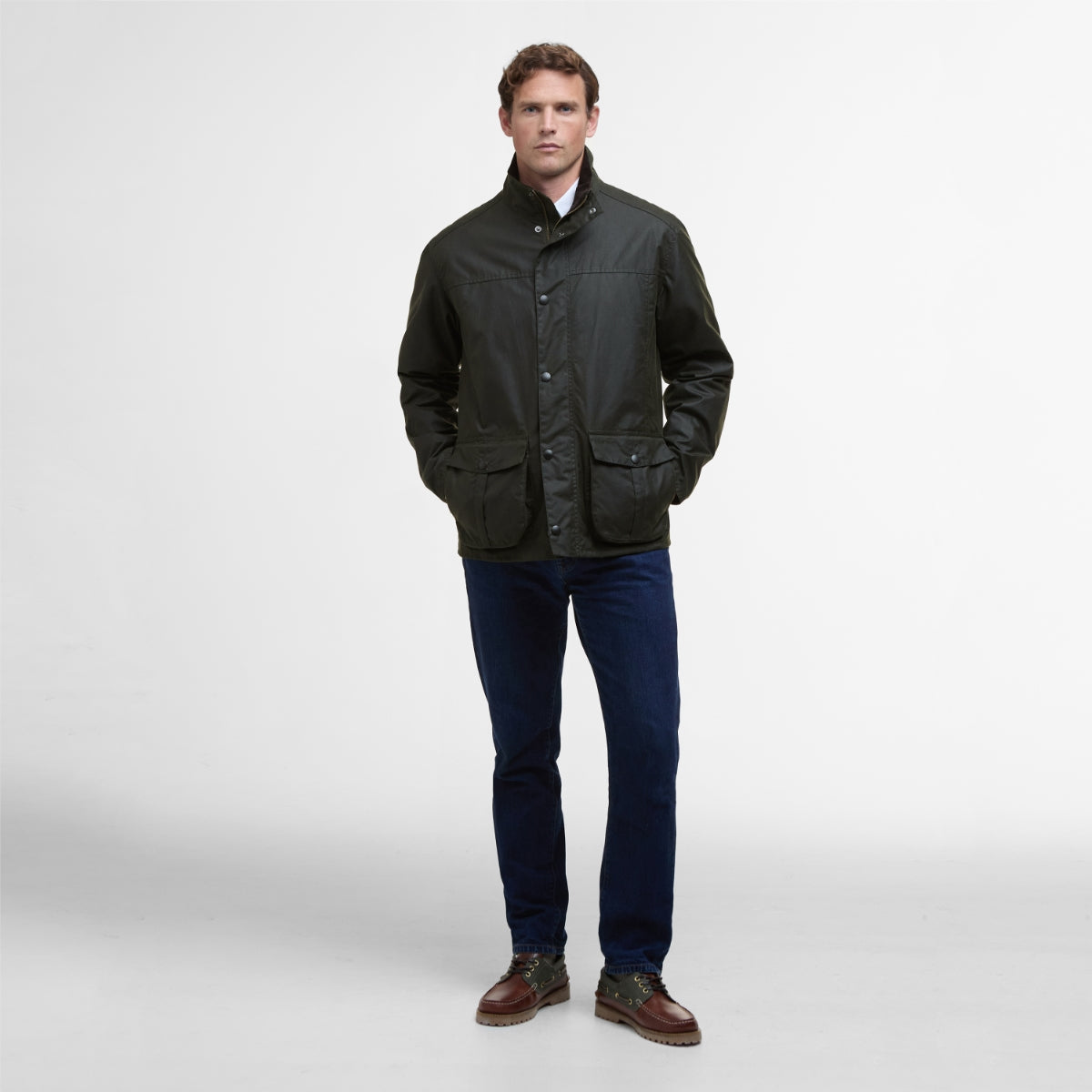 Barbour Sander Men's Waxed Jacket | Fern