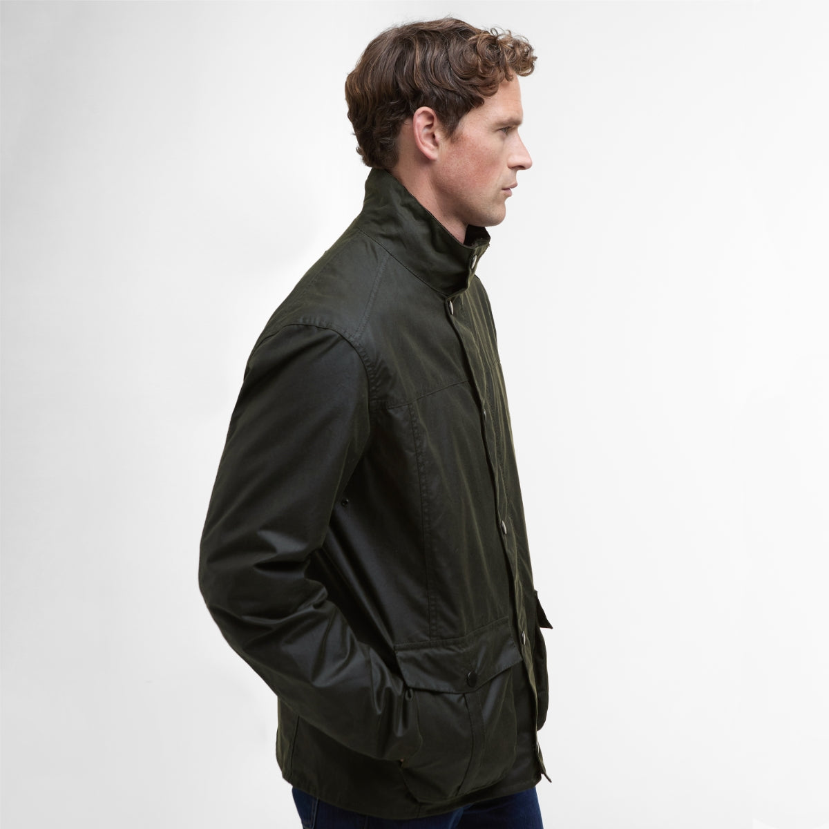 Barbour Sander Men's Waxed Jacket | Fern