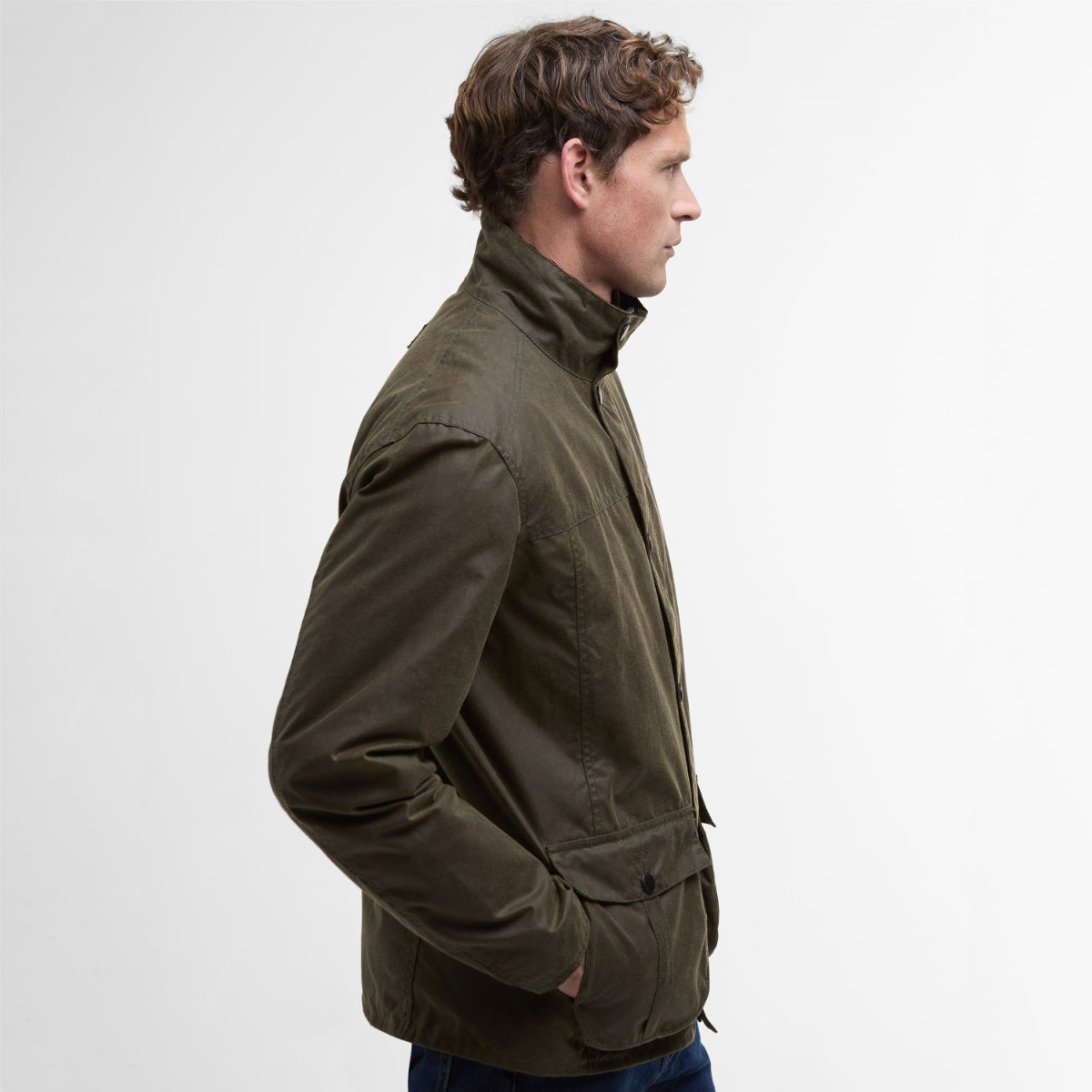 Barbour Sander Men's Waxed Jacket | Beech