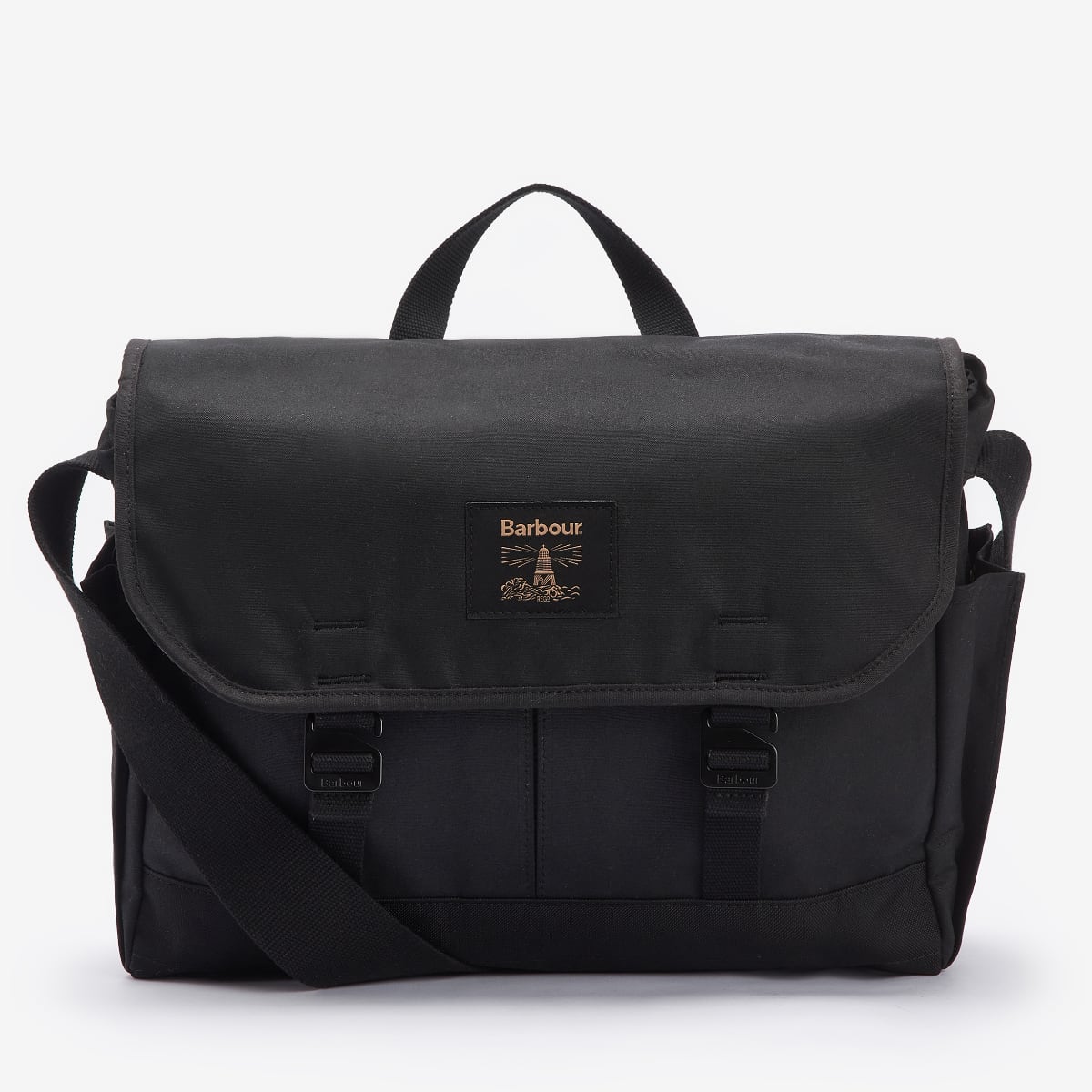 Barbour Field Wax Messenger Bag | Black