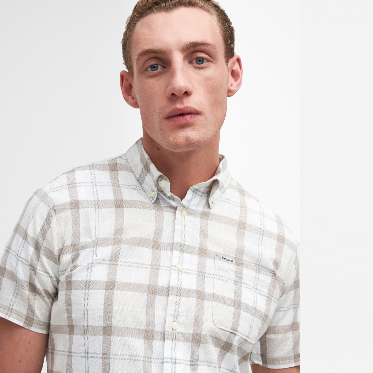 Barbour Delton Short Sleeve Tailored Fit Men's Shirt | Saltmarsh Tartan