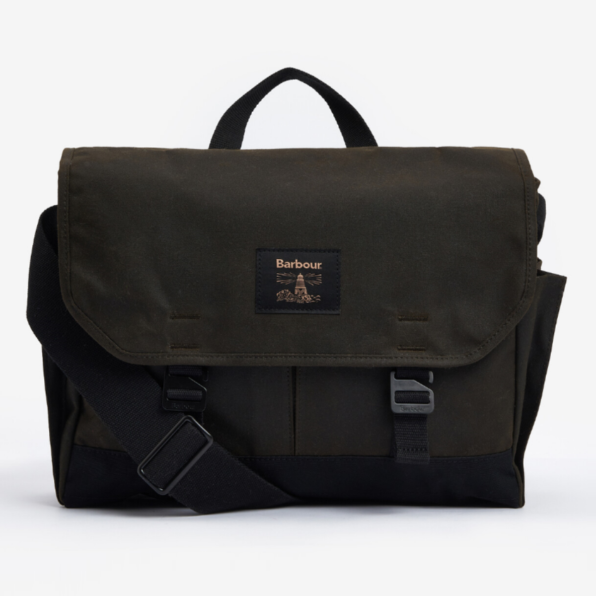 Barbour Field Wax Messenger Bag | Olive