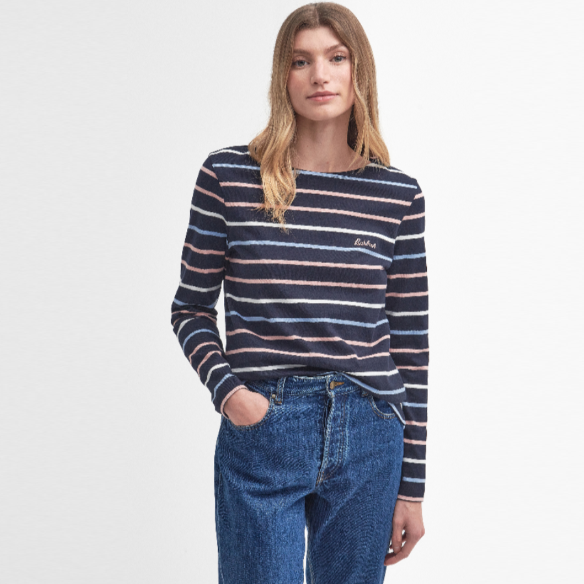 Barbour Hawkins Women's Top | Navy Stripe (Pre AW24)