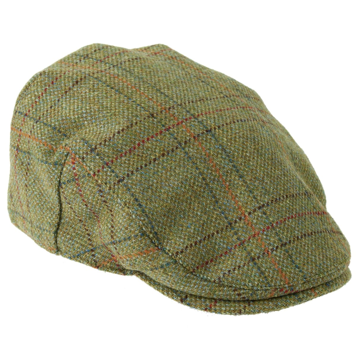 Heather Hats Kinloch Waterproof Tweed Cap | Light Olive Check