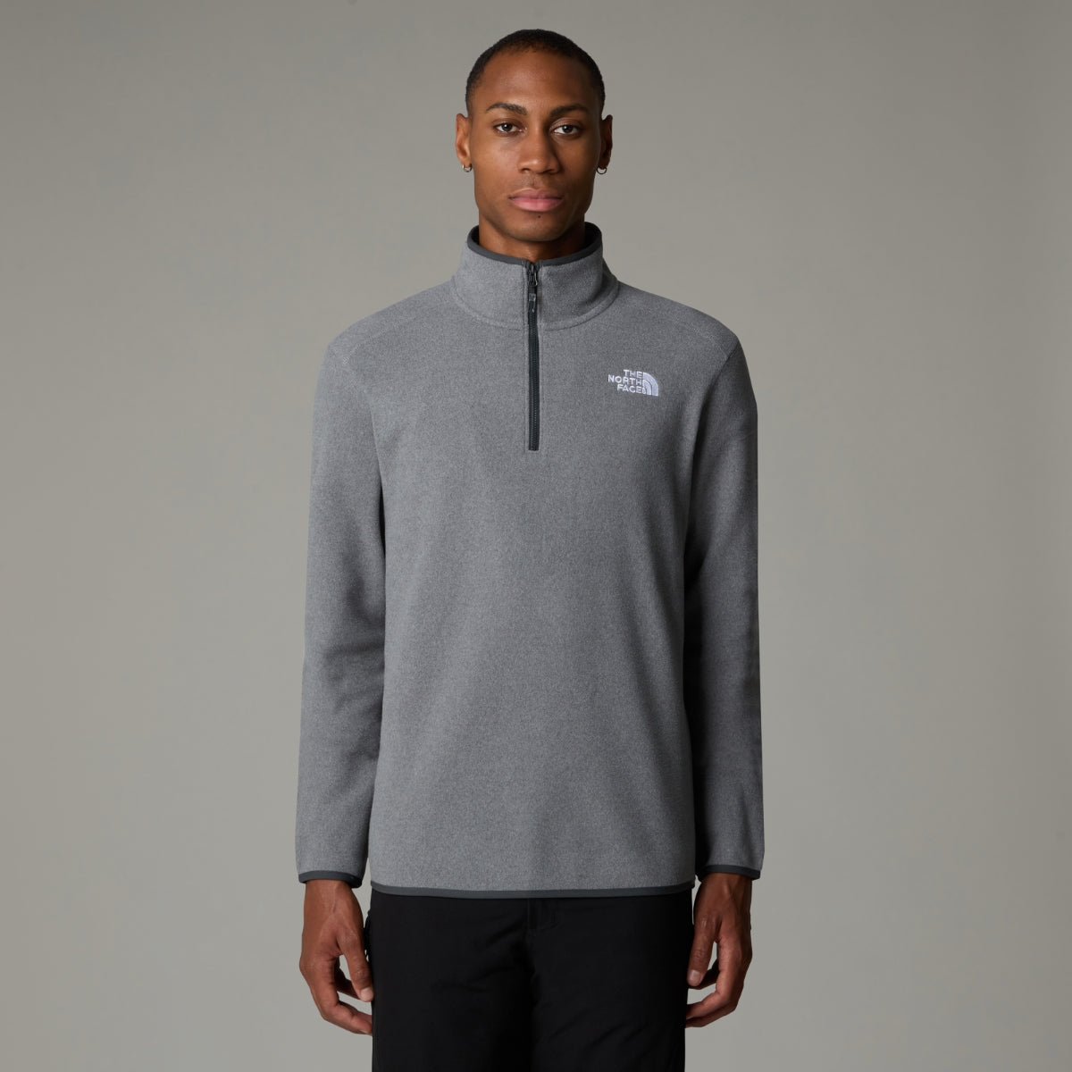 The North Face 100 Glacier 1/4 Zip Fleece Men's Top | TNF Medium Grey Heather