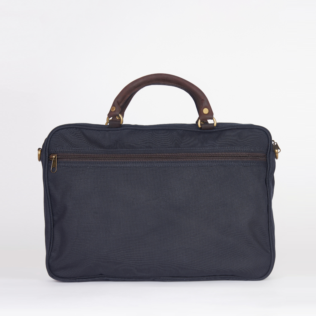 Barbour Wax Leather Briefcase | Navy