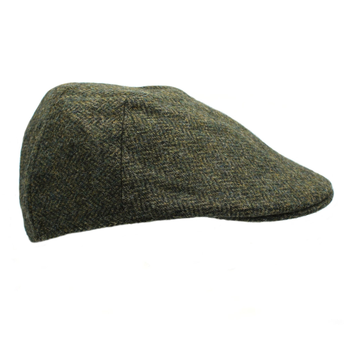 Heather Hats Exeter Duckbill Cap | Green Herringbone