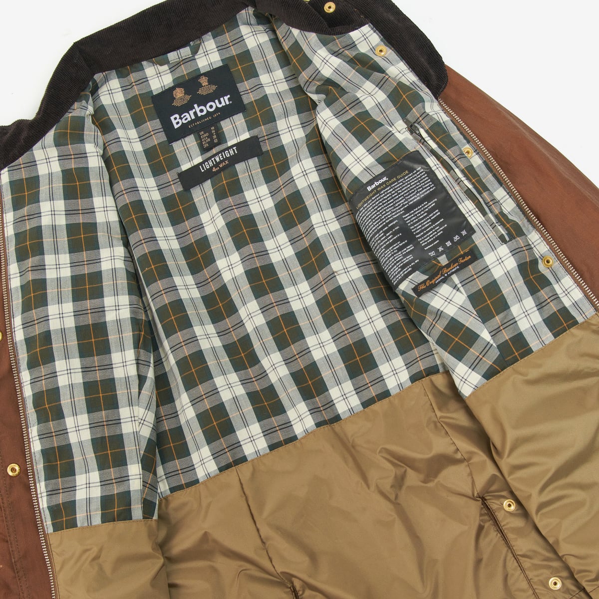 Barbour jacket cheap tartan lining