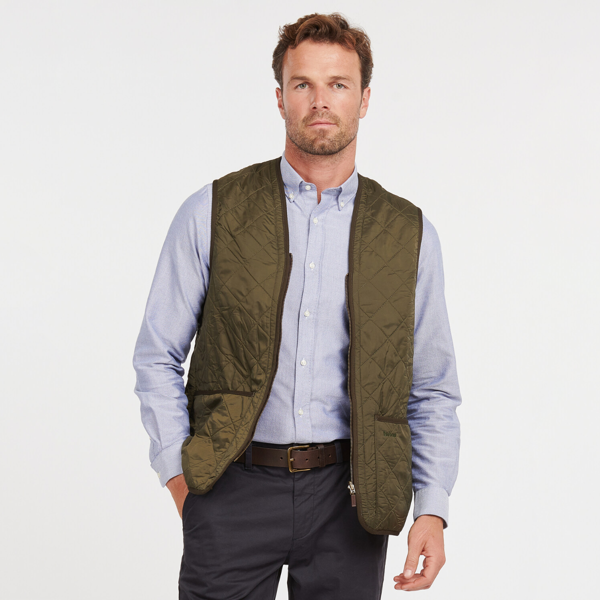 Barbour Polarquilt Zip-In Liner Men's Gilet | Olive