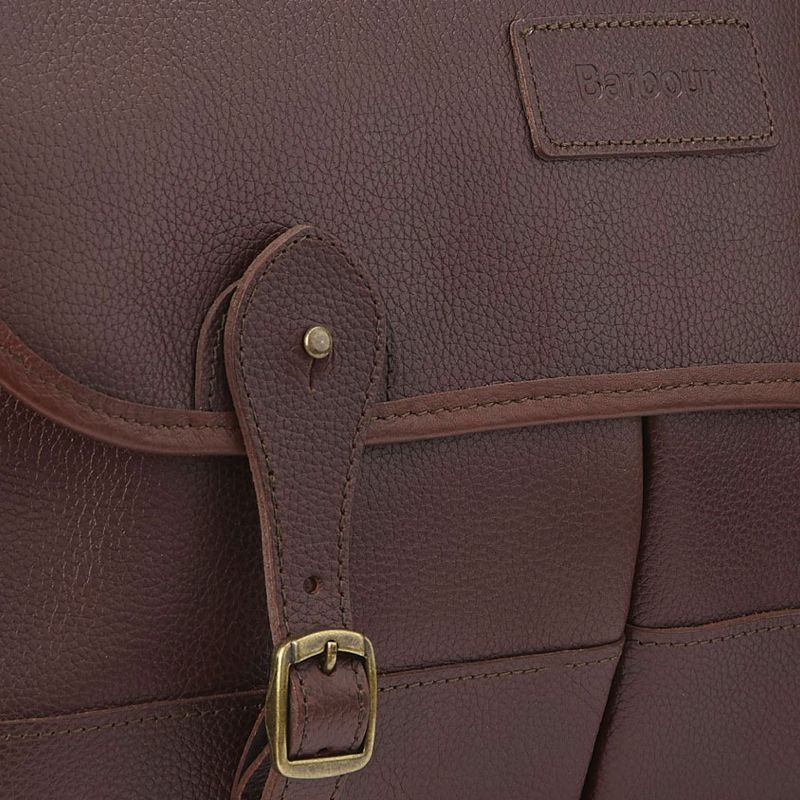 Barbour leather hot sale briefcase chocolate