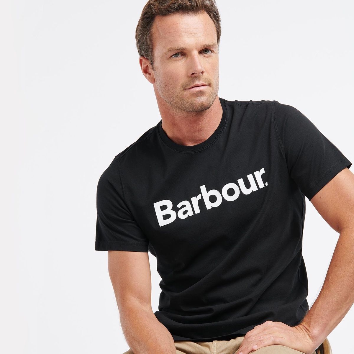 Barbour black hot sale t shirt