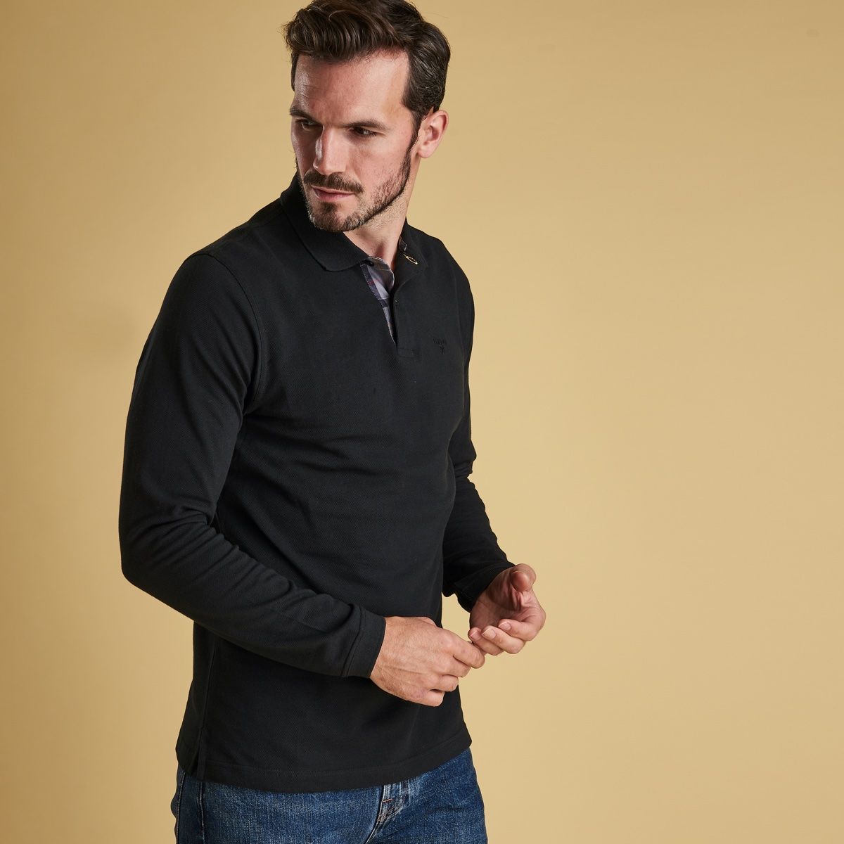 Barbour long sleeve online sports polo shirt