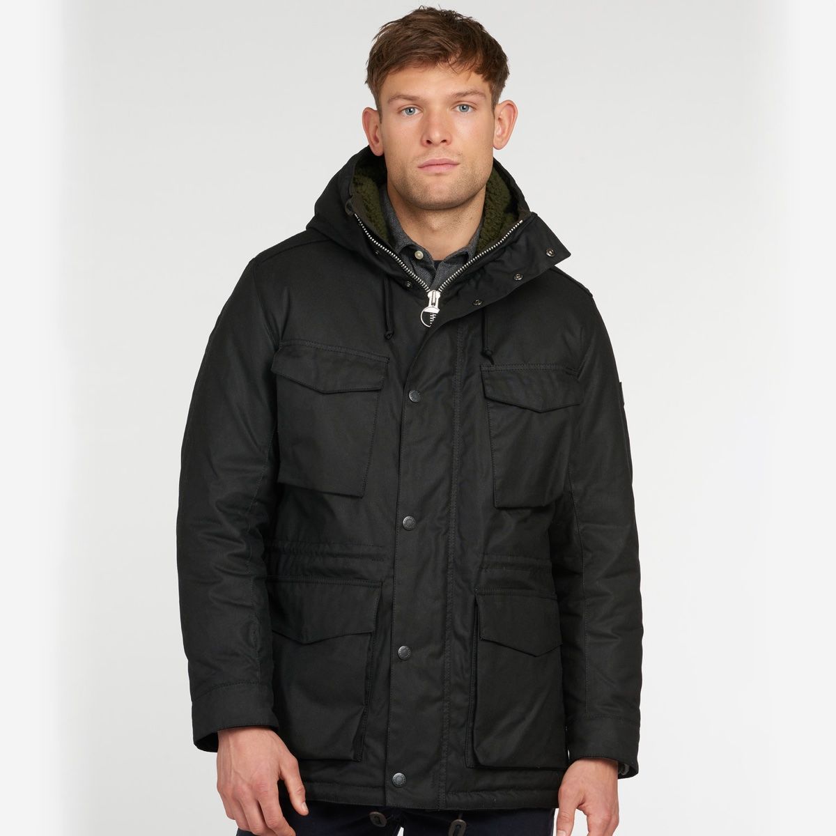 Black barbour mens sales jacket